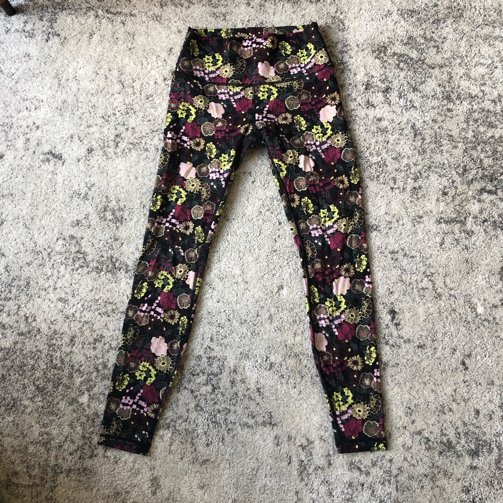 Lululemon Wunder Under Floral Full Length Leggings 6